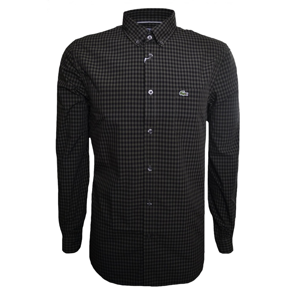 LACOSTE MEN'S
Green Regular Fit Check Pattern Long Sleeved Shirt
